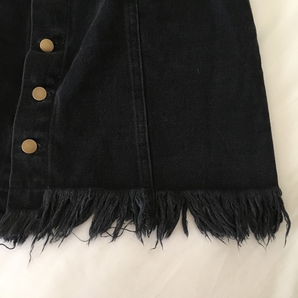 Black Denim Skirt - Picture 4 of 4